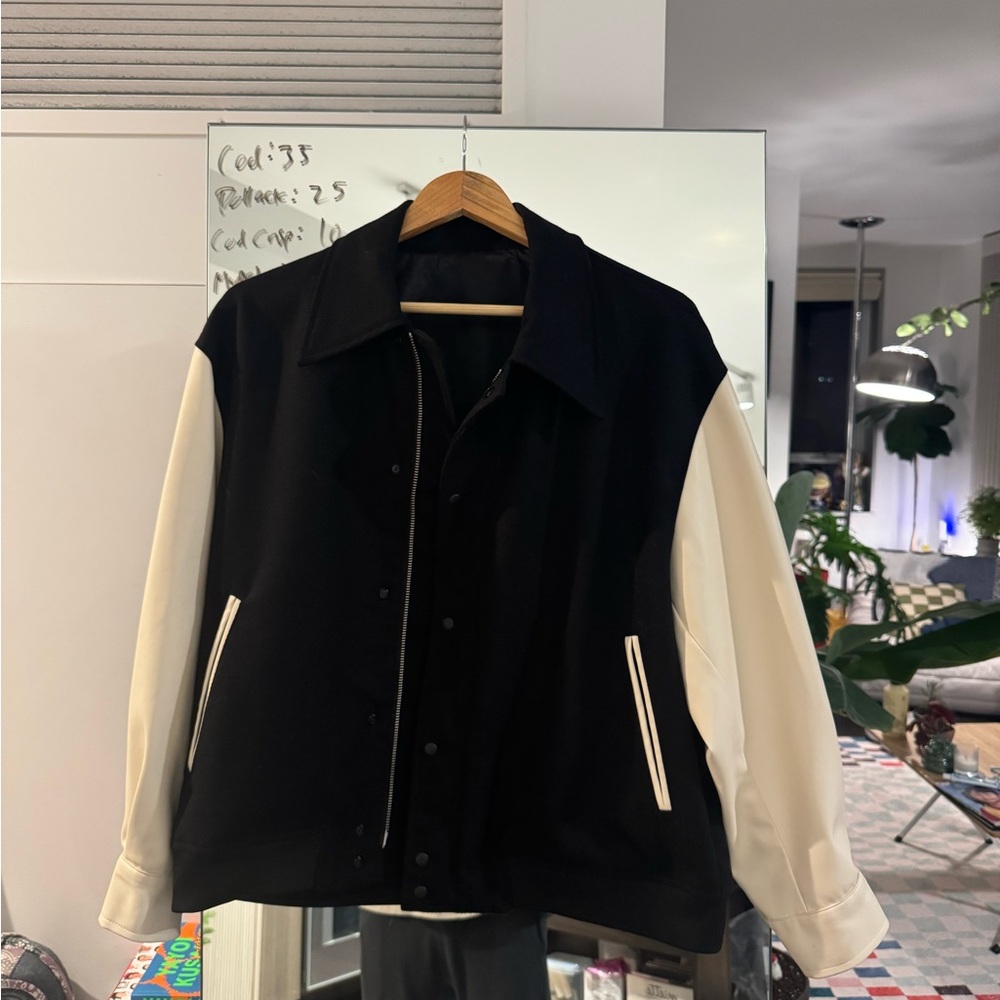 LAFUDGESTORE Combine Stadium Varsity Jacket